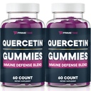 Primetime Sports Quercetine + Zink + Vitamine C 1000mg Gummies Supplementen met Vlierbes, Flavonoid Vitamine voor Kids Volwassenen Immuniteit, Immuun Ondersteuning Gummy Booster Vegan (2 Pack) 60 Tellen (Pack of 2)