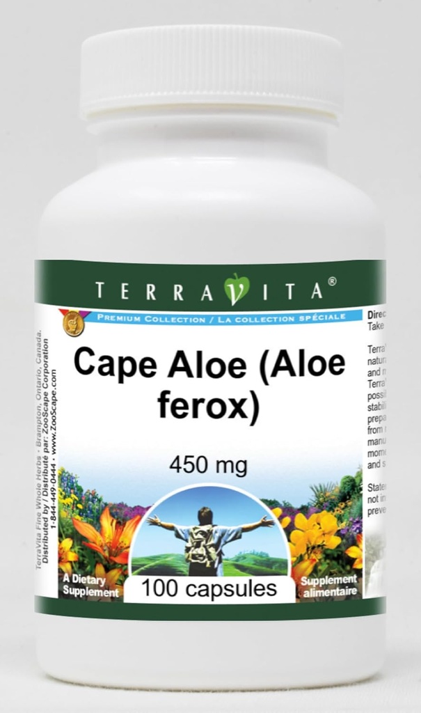 Cape Aloe (Aloe ferox) - 450 mg (100 gélules, ZIN: 514685)