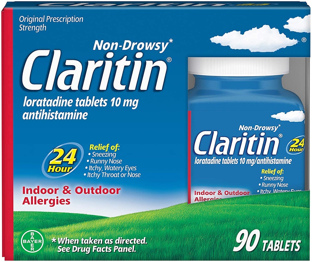 Claritine Indoor & Outdoor Allergie Relief, 90-tabellen