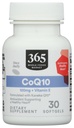 365 door Whole Foods Market, CoQ10 100 MG Plus Vitamine E, 30 Tellen