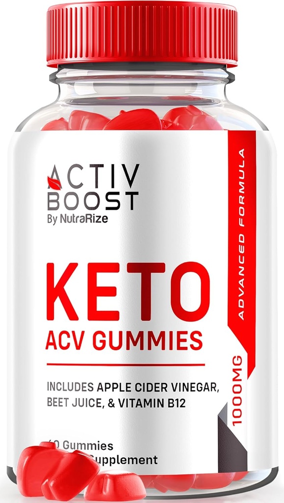 NutraRize Activ Boost Keto ACV Gummies - Supplément Keto pour la perte de poids avancée, la force maximale, Gomitas Avis (60 Gummies)