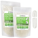 XPRS Nutra Vegan Taille 1 Capsules séparées - 1000 Nombre Clear Premium Capsules vides séparées dans des sacs - Pills 1 pour le remplissage de supplément de bricolage