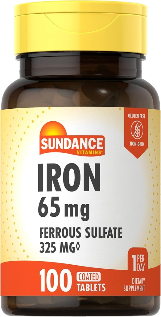 Sundance Iron Supplement Ferrous Sulfate 325mg 