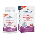 Nordic Naturals Prenatale DHA, Aardbei - 120 Zachte Gels - 830 mg Omega-3 + 400 IE Vitamine D3 - Ondersteunt de ontwikkeling van hersenen bij baby's tijdens de zwangerschap en borstvoeding - Niet-GMO - 60 porties