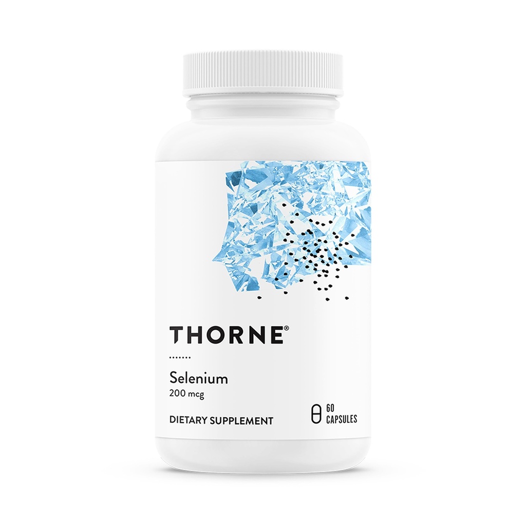 THORNE - Selenium - 200 mcg Selenium Supplement for Antioxidant Support - Supports Thyroid Health, Immune Function & Healthy Aging - Third-Party Certified - Gluten, Dairy & Soy-Free - 60 capsules