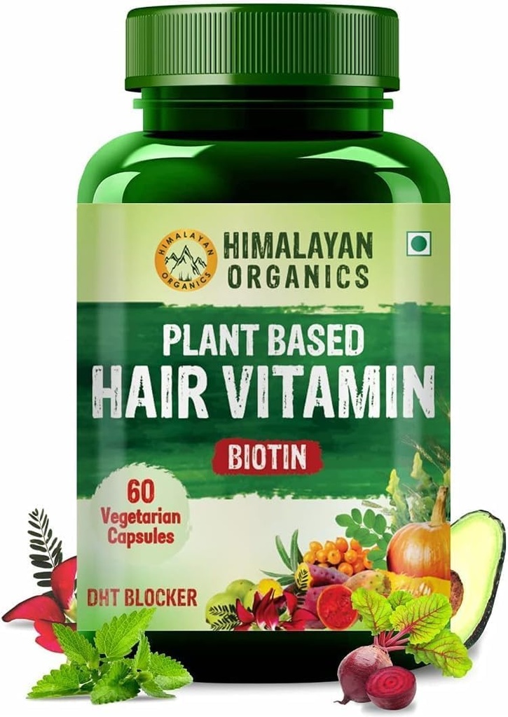 Plant op basis van haarvitamine Biotine (60 Veg capsules) 100% kruiden met GEEN Bekende bijwerkingen - door apotheekleven
