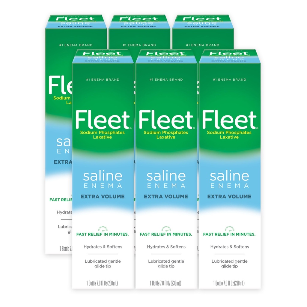 Fleet Laxative Saline Enema, 7,8 Fl Oz (pakket van 6)