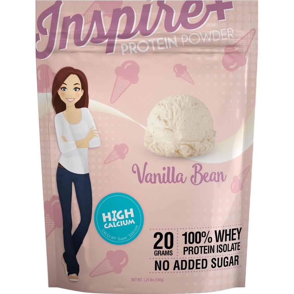 Bariatrische Eten Inspire Vanille Bean 20g Wei Proteine Isolaat Poeder met Calcium