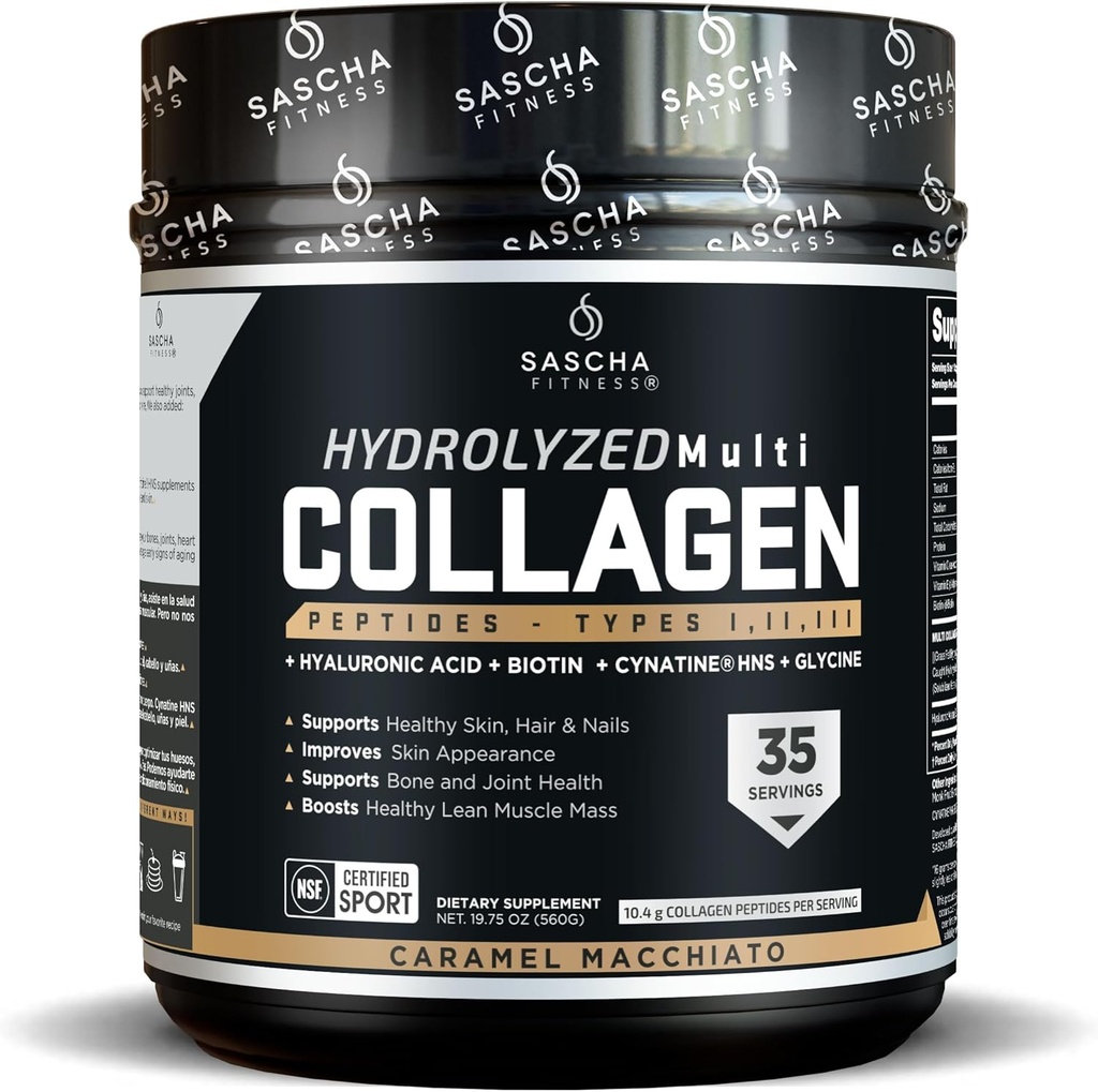SASCHA FITNESS Hydrolysed Multi Collageen Peptides Tipes 1,2 & 3 