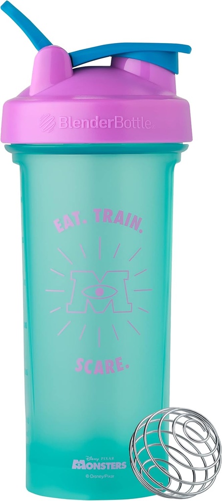 Bouteilles de mélange Pixar Classic V2 Shaker Bouteille parfaite pour les shakes protéiques et préentraînement, 28-Ounce, Monsters Inc.