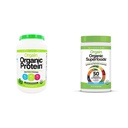 Orgain Organic Plant Based Protein Powder + Superfoods Greens Powder Bundle (1.59lb + 0,62lb)