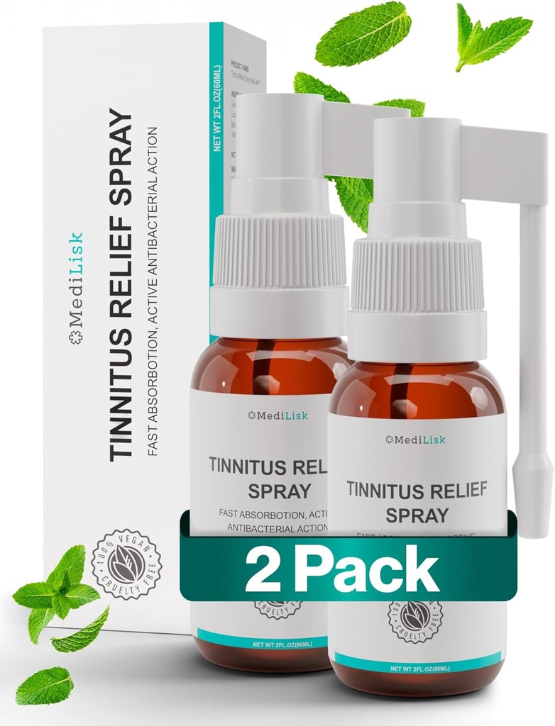 Medilisk Tinnitus Relief Spray Ondersteunt Tinnitus Relief for Ringing Ears 