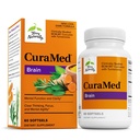 Terry naturellement CuraMed Cerveau - Supplément alimentaire pour soutenir la clarté et la concentration - Supplément santé cérébrale avec Curcumine et huile essentielle curcumine pour aider à la concentration - 60 Softgels