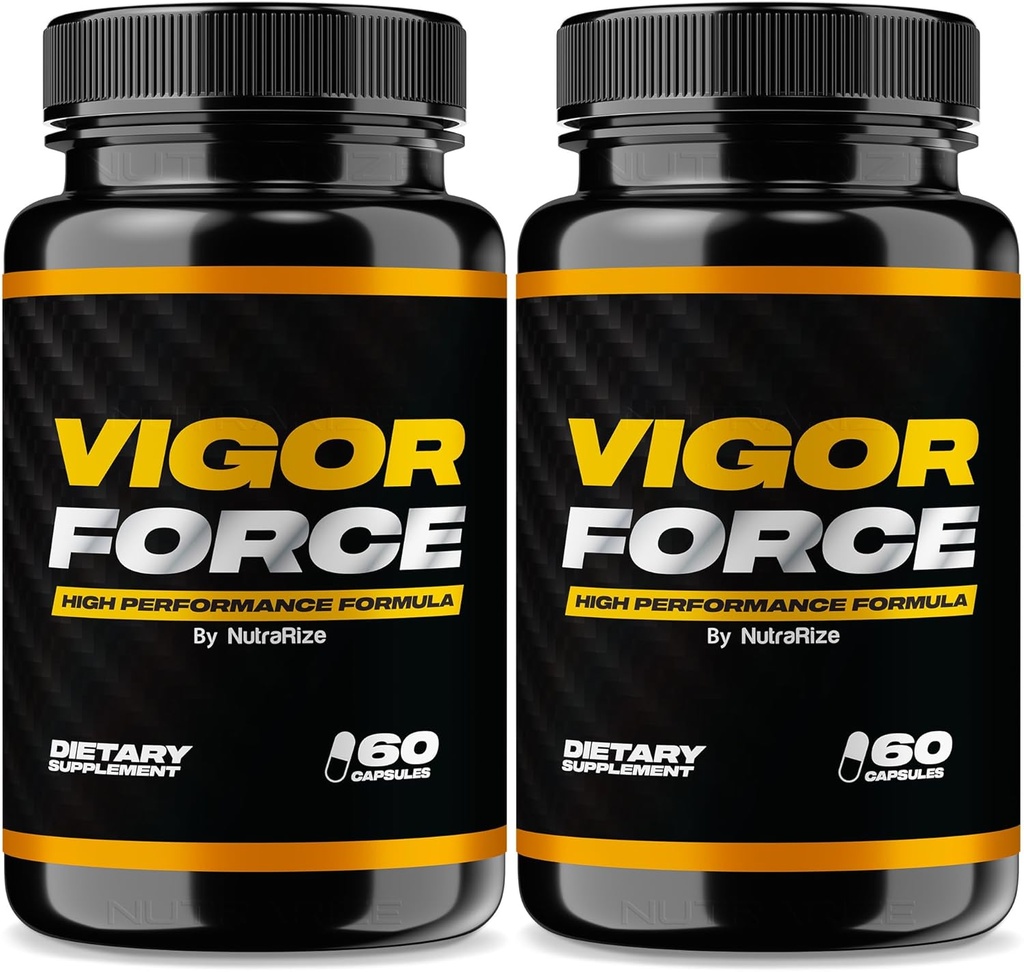 NutraRize (Pack de 2 Vigor Force pour les hommes, Capsules Homme haute performance, All Natural Dietary Supplément pour la santé et le bien-être général, pilules officielles 50 examen (120 capsules)