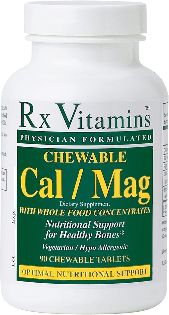 Rx Vitamins Chewable Calcium/Magnesium Tablets, 90 Count