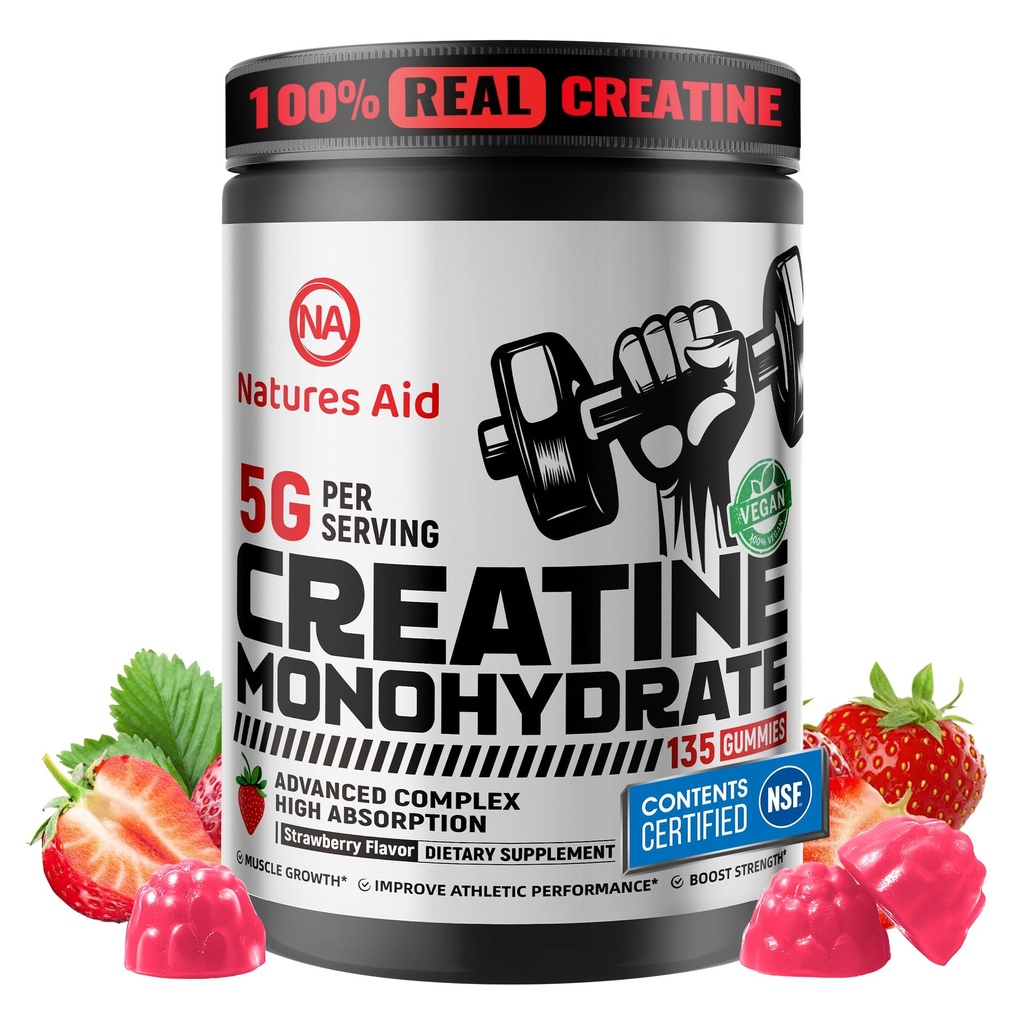 Natures Aid Creatine Monohydraat Gummies (5g) 