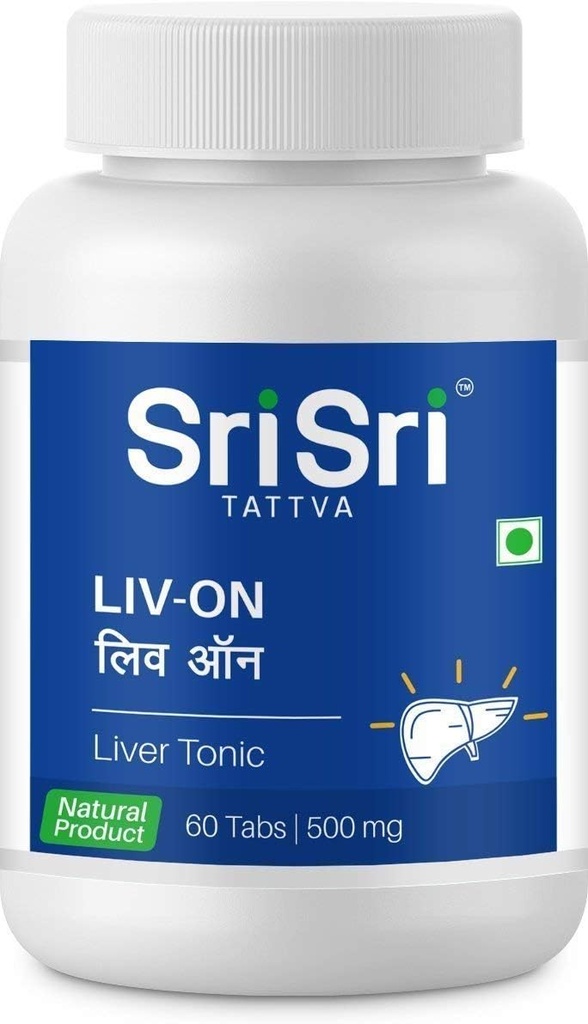 Sri Sri producten Liv-On - 60 Tab (voor alle lever gerelateerde problemen) X 1