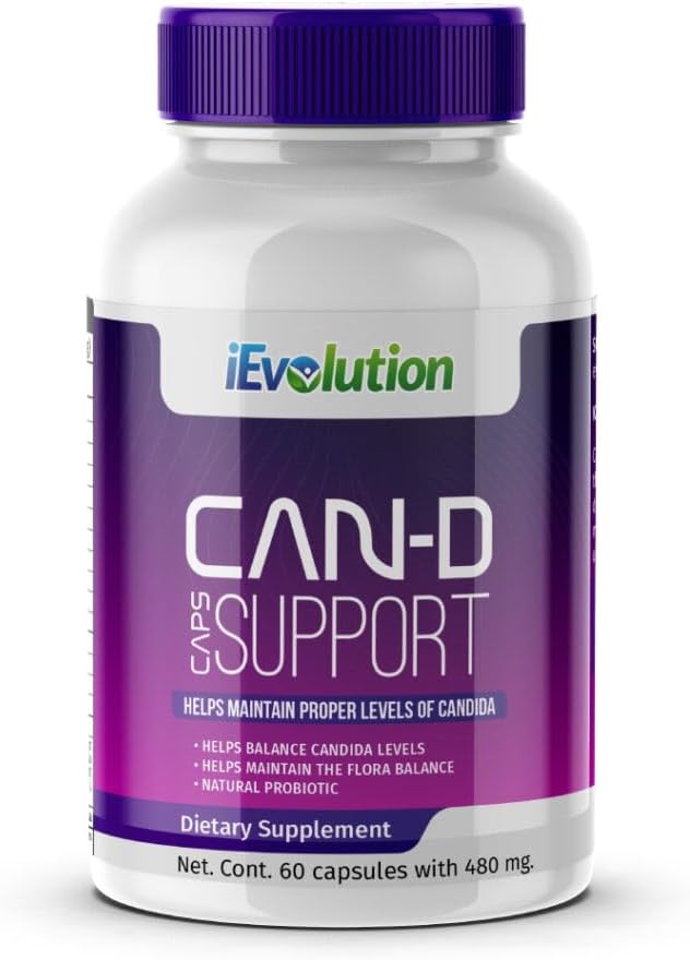 Can-D Caps Advanced Candida Control Supplement: Immune & Digestive System Support with Natural Knoflook, Cat's Claw, Ginger, Calcium & Magnesium - Fungicidal & Health Improvement Formula