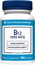 De vitamine Shoppe Vitamine B12 1000 mcg - Ondersteunt energieproductie, eenmaal dagelijks dieetsupplement - Vitamine B-12 (als Cyanocobalamine), Gluten & Dairy Free (100 Lozen)