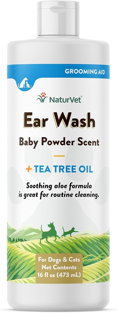 NaturVet oor Wash Liquid Supplement voor honden en katten 