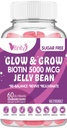VITINITY Biotin 5000 Mg Végétarien extra-fort (Vitamine B) Supplément sans sucre-supports cheveux et peau plus sains - Femmes et hommes 60 Végétarien sans sucre sans gelée (30 jours d'approvisionnement)