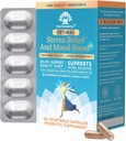 Nutricelebrity Optimal Stress Relief Supplement, Mood Support, Slaaphulp, Ashwagandha Organic, KSM-66, Brain Focus, Probiotica voor vrouwen, Gut Health, Vegan Non GMO 60 Days Supply - 2 Pack