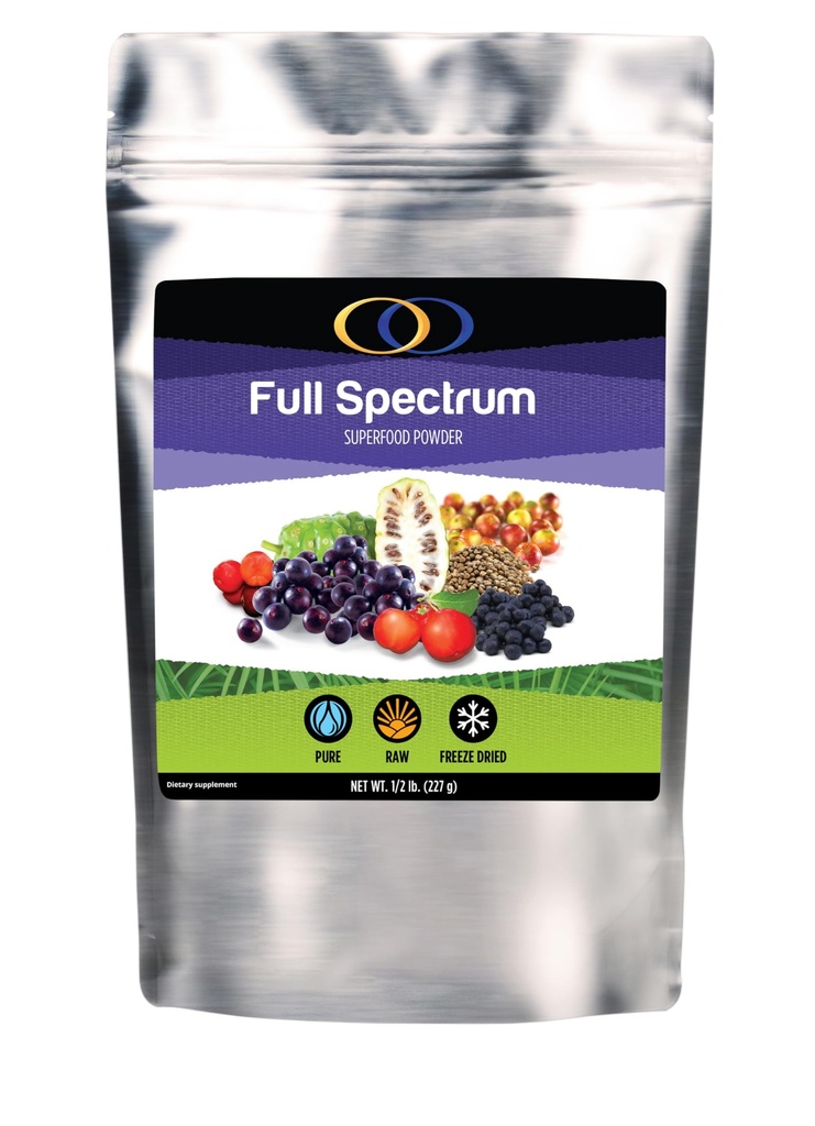 Poudre de Superfood à spectre complet séché - Système immunitaire et support de digestion