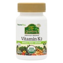 NaturesPlus bron van leven Tuin Vitamine K2-60 Vegan Capsules, Verpakking van 2 - Bone Support - Certified Organic, Non-GMO, Glutenvrij - 120 Totaal porties