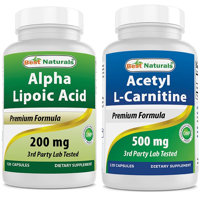 Best Naturals Alpha Lipoïnezuur 200 Mg & Acetyl L-Carnitine 500 Mg