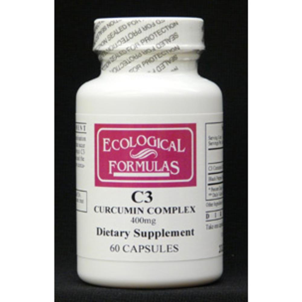 Formules écologiques, complexe C3 de Curcumine 400 mg 60 capsules