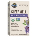 Tuin van het leven Organics Slaapwel Rest & Refresh 30 tabletten, citroenbalsem, groene thee Extract L-Theanine, Valeriaan wortel, kamille, Probiotica-Organische niet-GMO Veganistische Glutenvrije plantaardige supplement