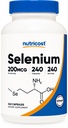 Nutricost Selenium 200mcg, 240 Vegetarische Capsules, Non-GMO, Glutenvrij L-Selenomethionine