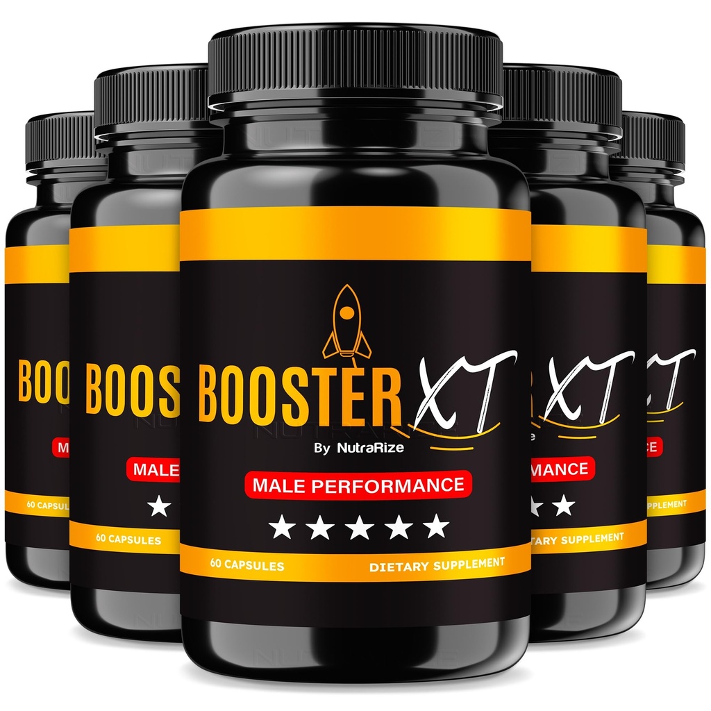 NutraRize (Pack de 5 Booster XT pour les hommes, Capsules d'amélioration masculine, Formule Premium pour soutenir l'énergie quotidienne et les performances de pic, pilules multivitamine pour la santé globale, Revues (300 Capsules)