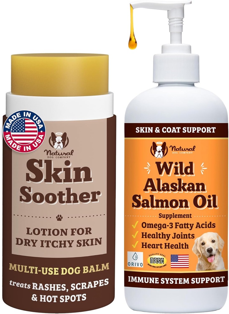 Natural Dog Company Healthy Skin Bundle, Supports Healthy Skin and Relieves Dry, Itchy Skin, Allergy Relief for Dogs