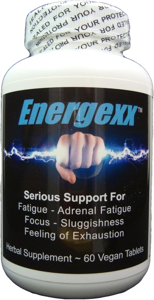 Energexx - Serious Adrenal Support/Fatigue, Focus, Sluggishness, Energy Booster met Ginger, Ashwagandha en Rhodiola Rosea. voor mannen en vrouwen.