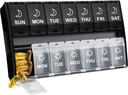 XL Large Pill Organizer 2 fois par jour, boîte à pilules hebdomadaire Am Pm avec des lides à charnières, 7 jours de médecine cas de pilule de vitamine, conteneur de pilule quotidienne, grand organisateur de médicaments pour supplément