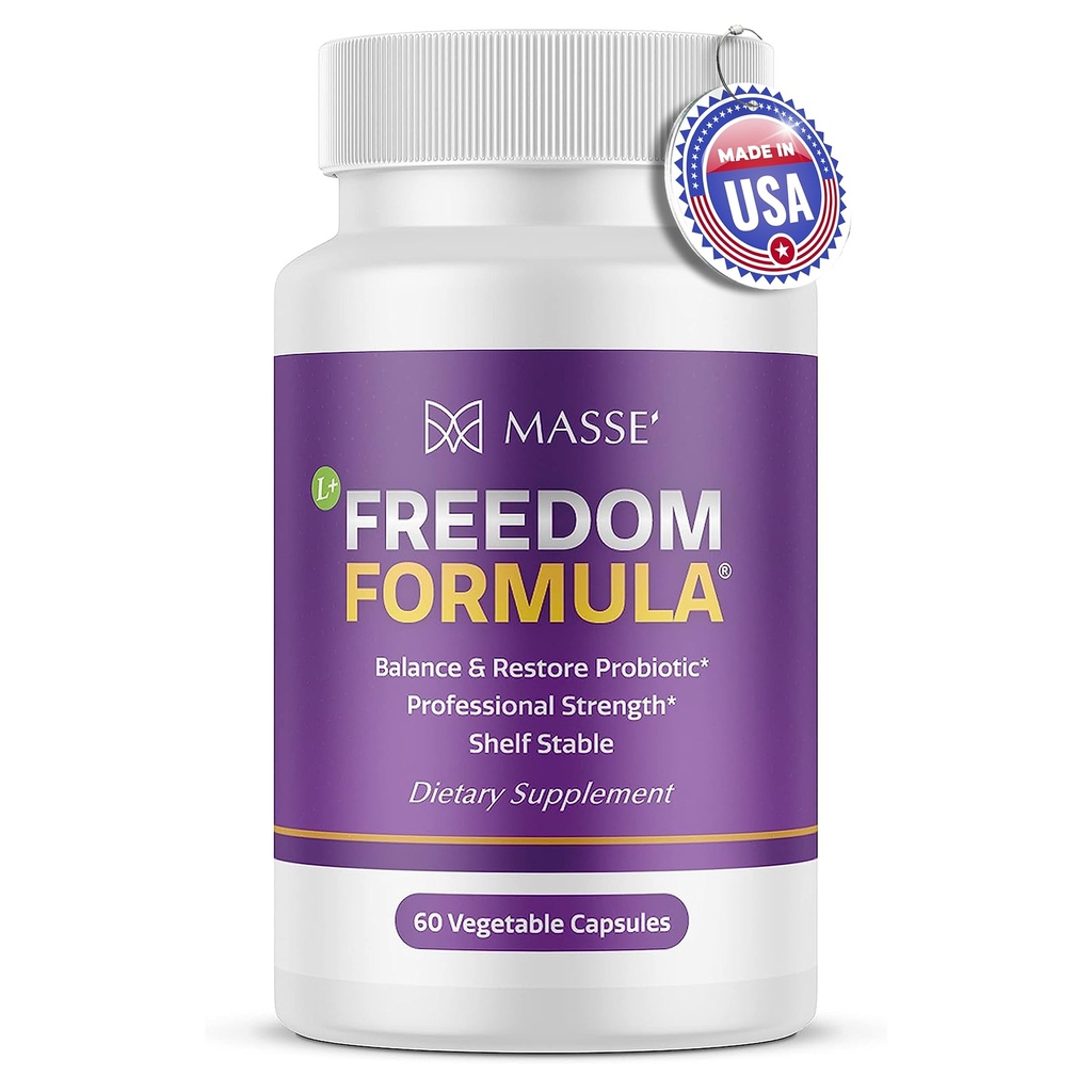 Candida Freedom Massey Médicament purifier les pilules de Colon - Artisanat Digestif pour la vie vivante - Complexe probiotique de santé de Gut - 60 Capsules
