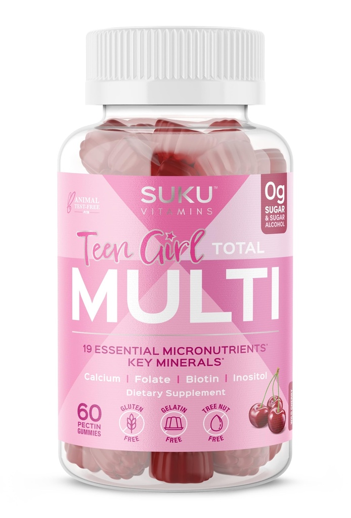 SUKU Tienermeisje Multivitamine Gummies Vitamins A, B12, C, D3, E, Biotin & Zink 
