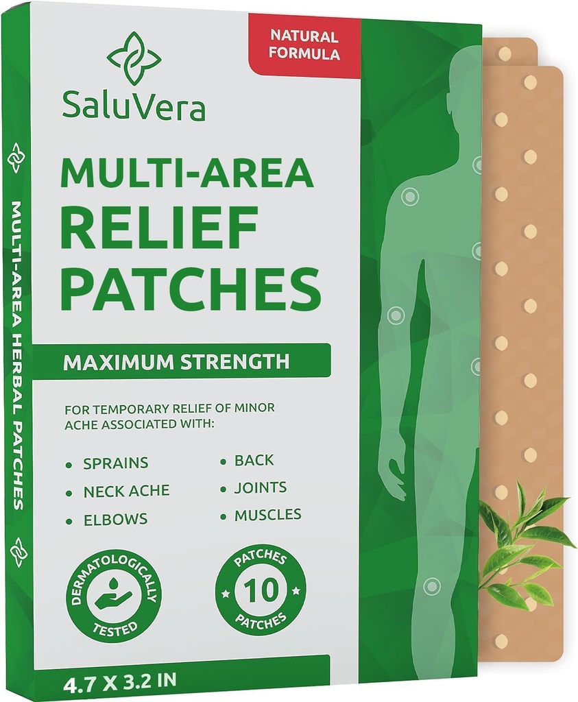 Patches - extra grote warmtepatches - maximale sterkte natuurlijke spier en gewrichtsreliëf terug Patches - snelle werking, zacht op de huid, warme patches voor rug, schouder, nek, knie & voet,10 Pack (L)