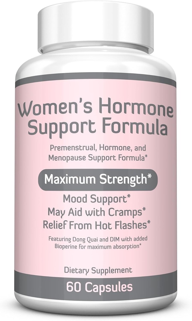 Re+Gen Nutrition Vrouwen Hormone Balance Support, Supplement met Vitamine E, Dong Quai, en DIM 200mg met BioPerine, PMS, Hot Flashes, Mood Swings, Night Sweats Ondersteuning, 60 Capsules, 2 Maand Supply