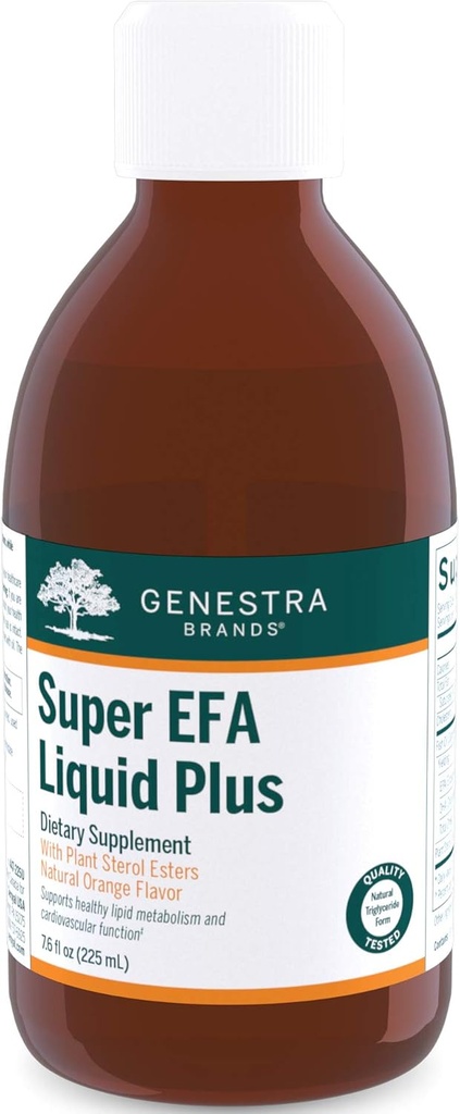 Genestra Brands Super EFA Liquid Plus Formule essentielle d'acide gras avec stérols végétaux 7,6 fl. oz.