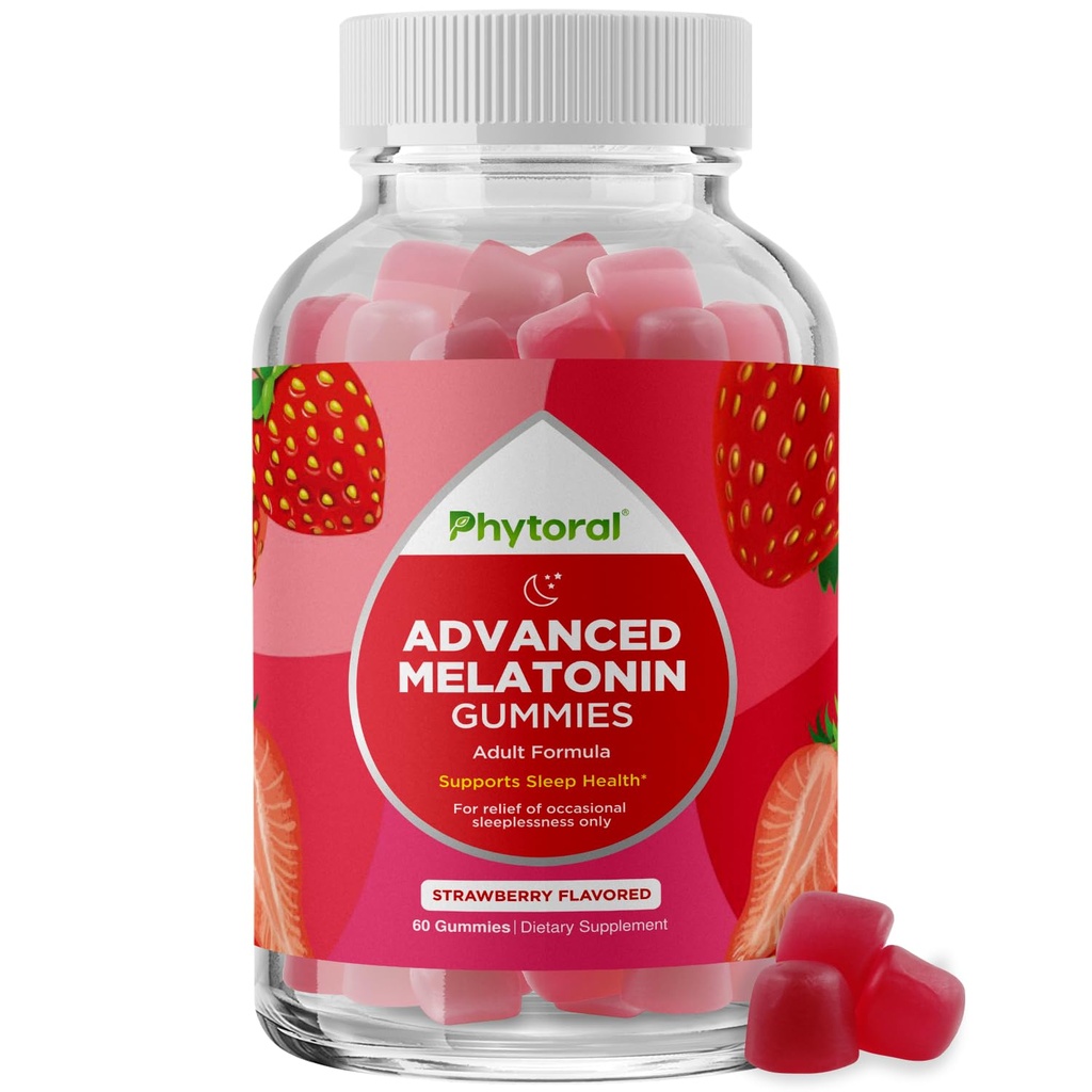 Melatonine Gummy Vitaminen Slaapsupplement - Natuurlijke Volwassen Melatonine Gummies 5mg Diepe Slaap Supplement - 5mg Mood Ondersteuning Rustige Gummies en Nighttime Immuniteit
