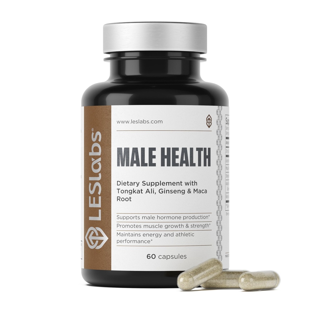 LES Labs Mannelijke Gezondheid Verbeter Hormone productie, sterkte & vitaliteit, aandrijving & endurance 