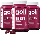 Goli Nutritional Supplement, Beets Cardio Gummy, 180 Count(3 Pack of 60), 100mg CoQ10 & Beetwortel Extract - Glutenvrij, Veganistisch, Non-GMO, en Gelatine-Free.