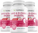 Myo & D-Chiro Inositol Plus supplement Blend, Hormonale balans, gezonde ovulatie en algemene wellnessondersteuning voor vrouwen, vruchtbaarheid en zwangerschap gezondheid (3 Pack)