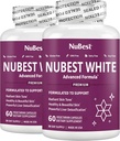 NuBest White - Skin Whitening Supplement, Supplement voor Antiveroudering met Glutathion, Vitamine C, E, B2, Melkdistel Extract, Groene thee Extract voor verlichting en Verheldering Pack 2