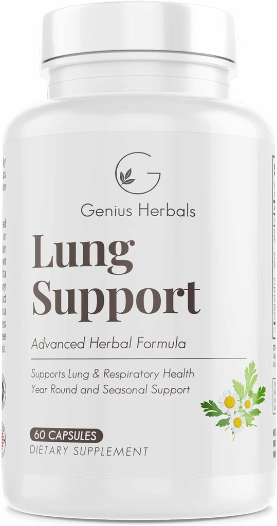 Long ondersteuning - helpt u meer comfortabel ademen, het jaar rond seizoen ondersteuning, Lung Cleanse & Lung Detox Formule, 60 capsules