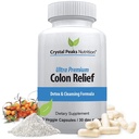 Capsules naturelles de nettoyage Colon pour le soulagement de la constipation et le nettoyage Gut Detox - Cascara Sagrada, Psyllium Husk & Bentonite (60 capsules)