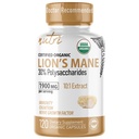 Nature's Fusions Nutri Organic Lions Mane Supplément Capsules - 1900 mg, 10:1 Extraction double, 120 Compte - Extrait de champignons (corps de fruits) - Testé par une tierce partie