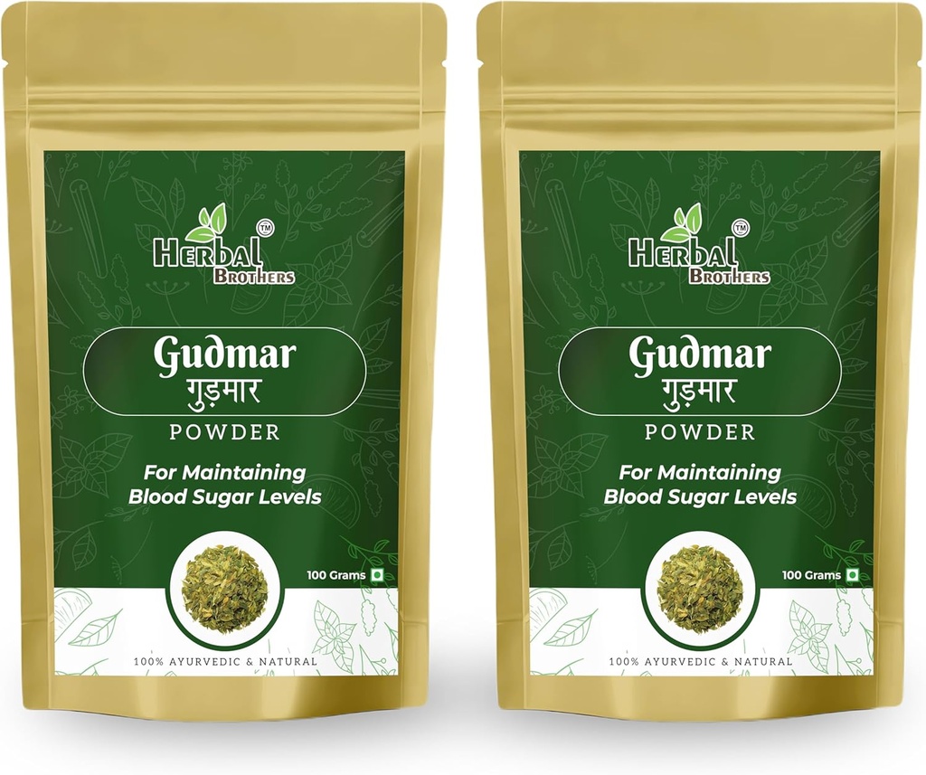 Gudmar Powder/Churn - een Ayurvedisch poeder verrijkt met essentiële voedingsstoffen (100 g) Verpakking van 2
